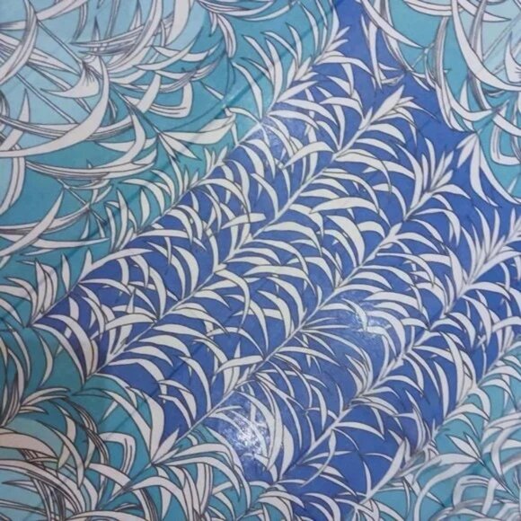 LOVELY SUMMER Patricia Dumont Summery Light Blue Head Scarf EUC - Picture 2 of 4